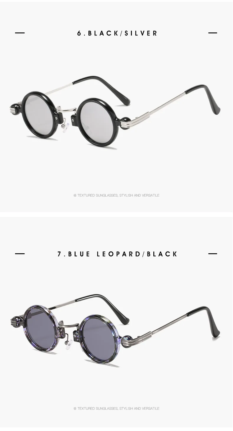 Lunettes de Soleil Rondes Steampunk Vintage |Blendo - 14