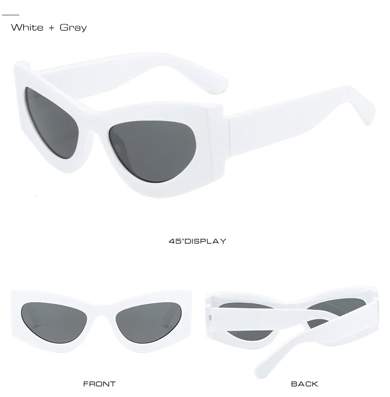 Lunettes de Soleil Oeil de Chat blanches | Wezia - 2