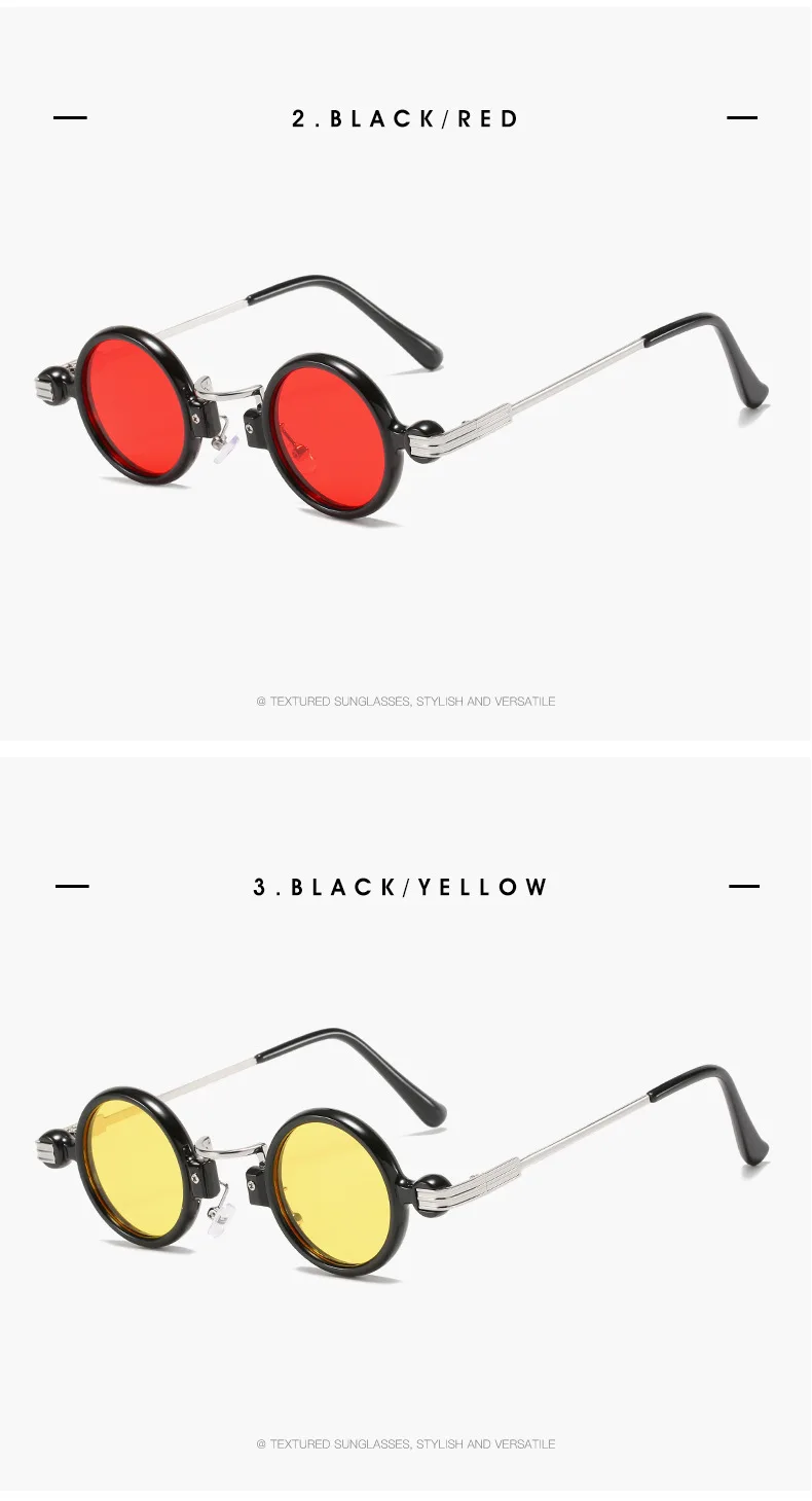 Lunettes de Soleil Rondes Steampunk Vintage |Blendo - 12