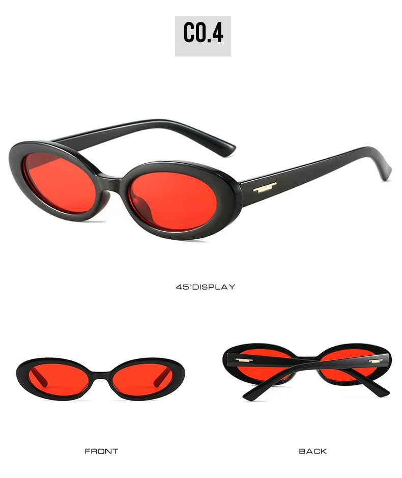 Lunettes de Soleil Ovales Rétro rouges | Molly - 2