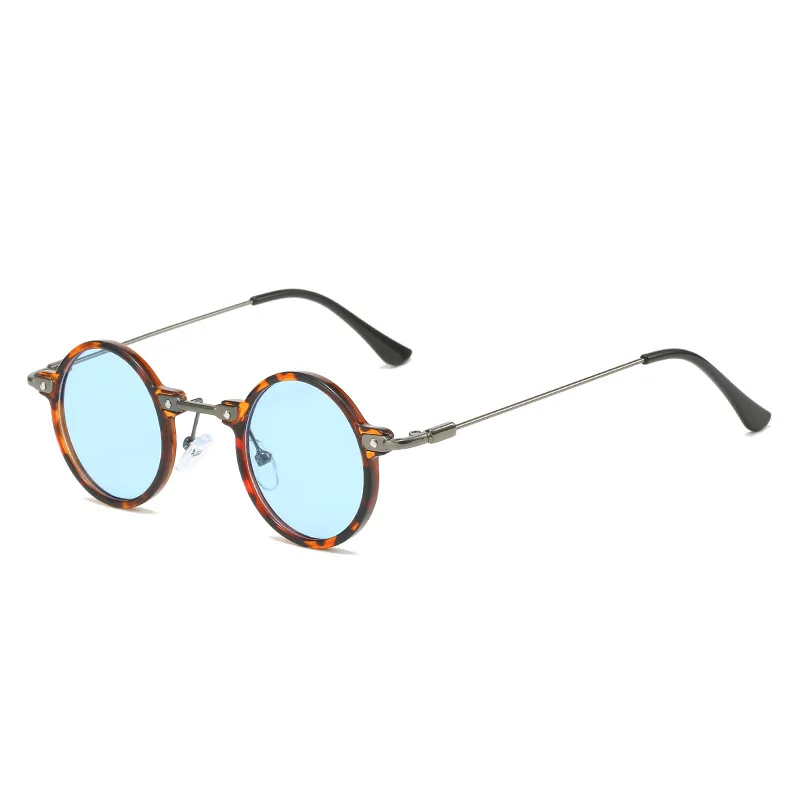 Lunettes de soleil rondes fumées bleues | Helga