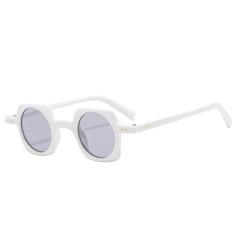 Lunettes de Soleil Carrées Rétro blanches | Azaria