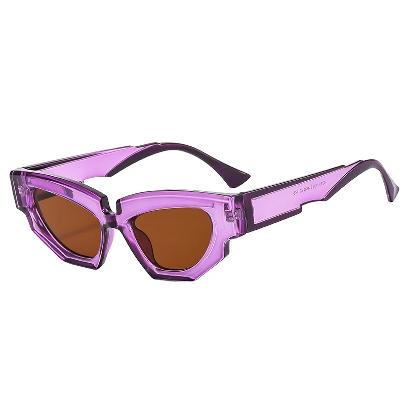 Lunettes de Soleil Oeil de Chat Polygonales violettes | Robbie