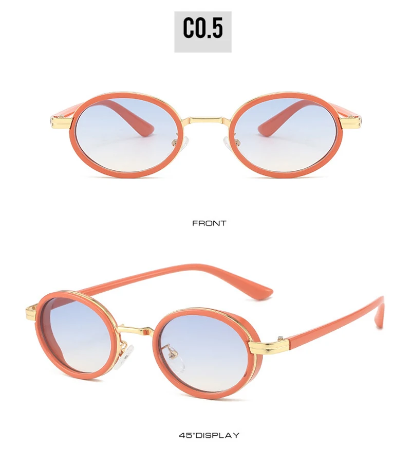 Lunettes de soleil rondes oranges | Kelia - 1