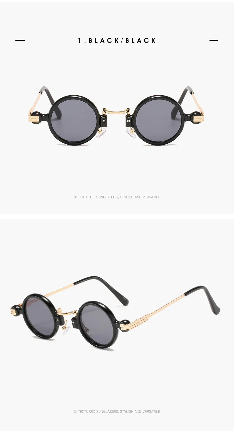 Lunettes de Soleil Rondes Steampunk Vintage |Blendo - 10