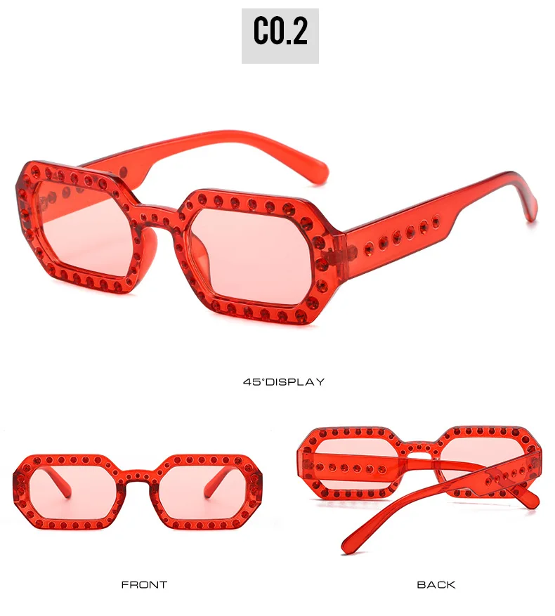 Lunettes de Soleil Polygonales rouges | Zefir - 2