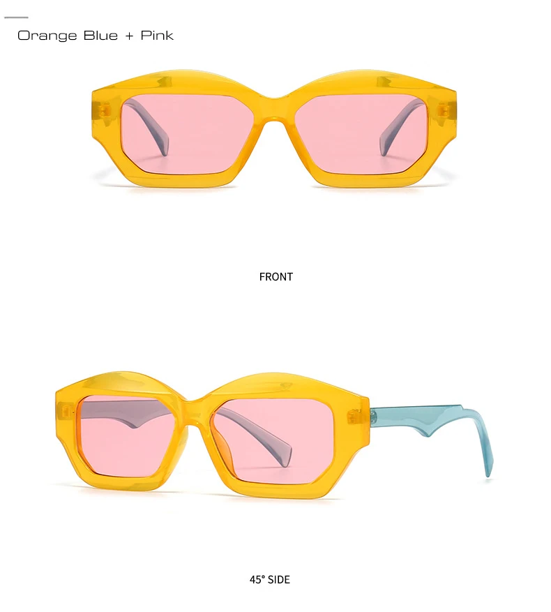 Lunettes de Soleil Polygonales Vintage oranges | Marilou - 1