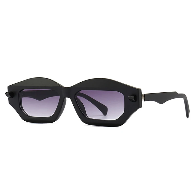 Lunettes de Soleil Œil de Chat Polygonales noires | Yta