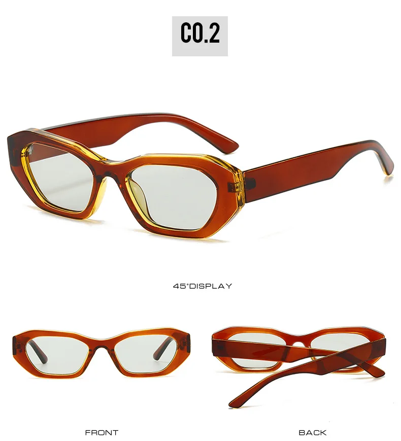 Lunettes de Soleil hexagonales marrons | Rezor - 2