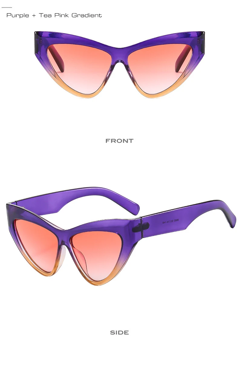 Lunettes de Soleil Oeil de Chat Dégradées violettes | Ophily - 2