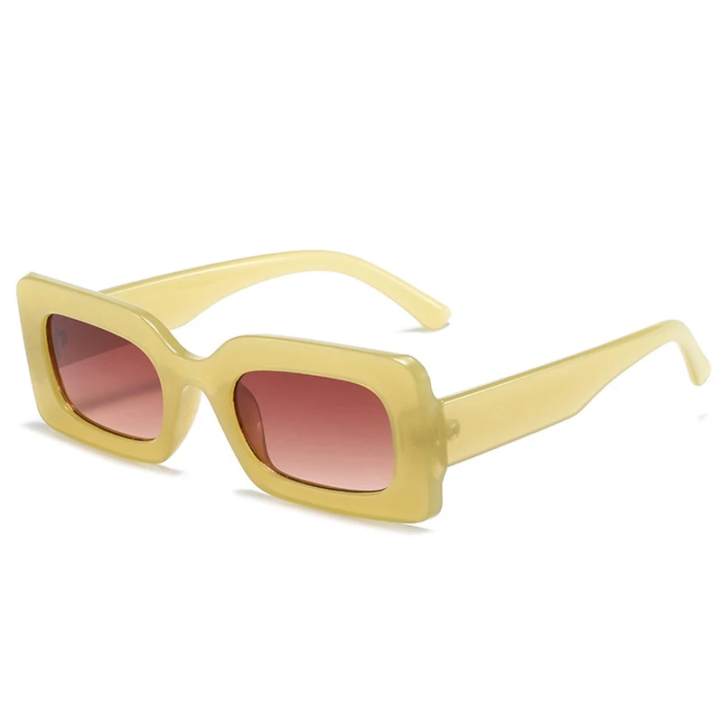 Lunettes de Soleil Rectangulaires Vintage jaunes | Nordic