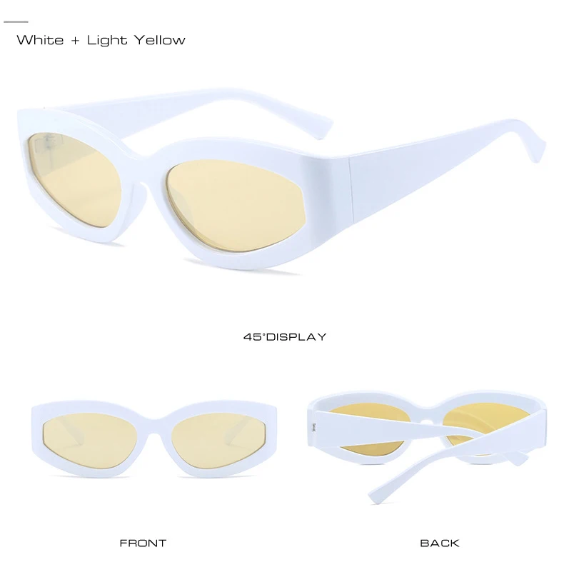 Lunettes de Soleil Oeil de Chat blanches | Sativa - 2