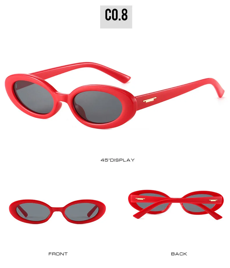 Lunettes de Soleil Ovales Rétro rouges | Molly - 2